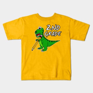 2nd Grade Dinosaur T-Rex Back To School 2022 Kids T-Shirt